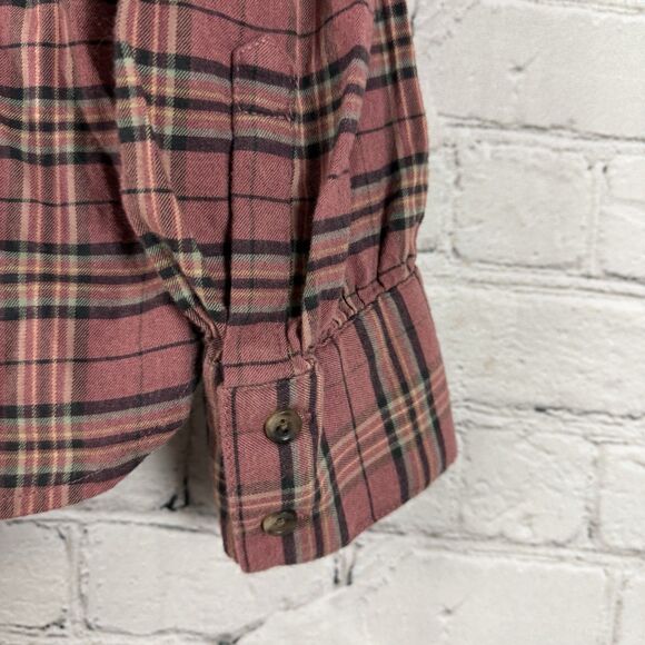 Faherty Olli Top In Red Mountain View Plaid Womens Size Large L Preppy Casual - Picture 11 of 14